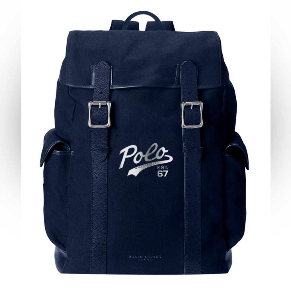 Polo by Ralph Lauren Navy Canvas Backpack by Polo by Ralph Lauren